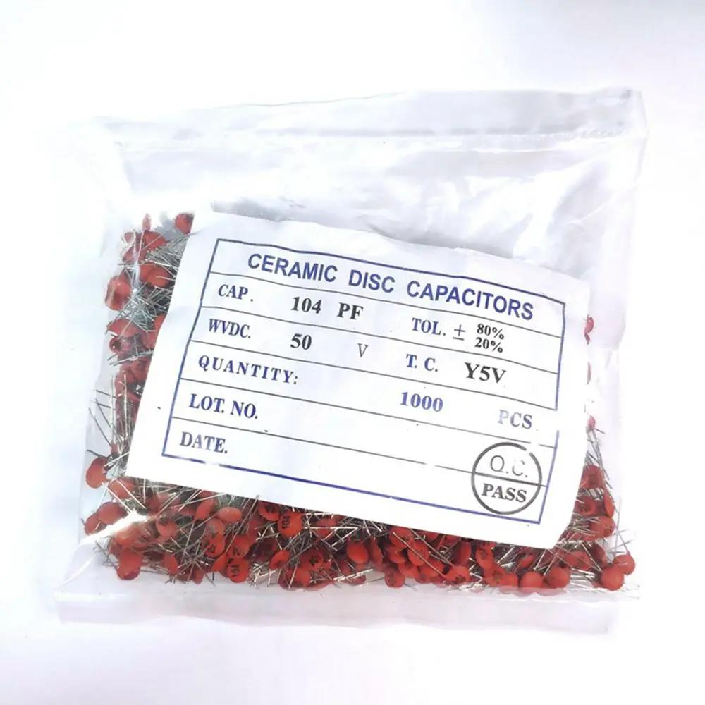Дисковый керамический конденсатор 1pf 2pf 3pf 4pf 5pf 6pf 7pf 8pf 9pf 10pf 15pf 18pf 20pf 22pf 27pf 30pf 33pf 40pf