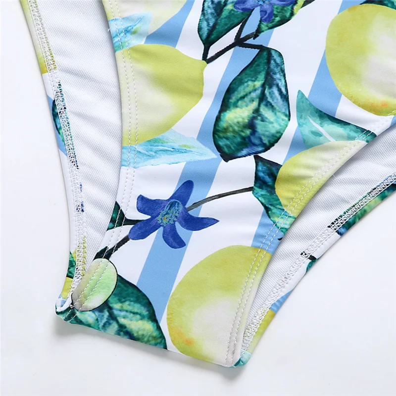 

In The Wind 2021 New Sexy One Piece Swimsuit Strappy Female Print Floral Women Swimwear Bathing Suits Bodysuits Beachwear