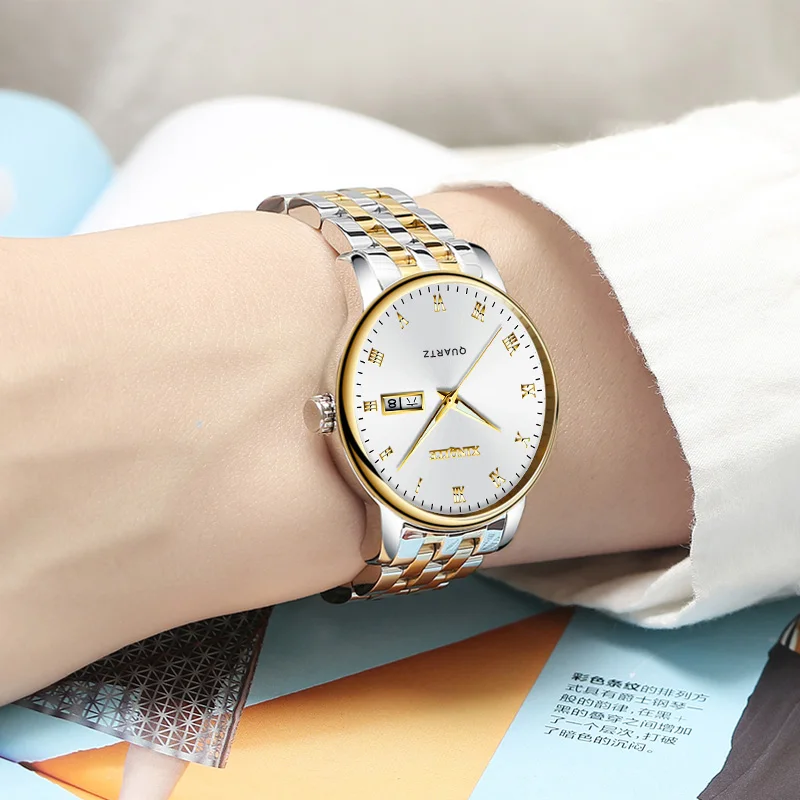 Новинка 2019 золотые женские часы креативные со стальным браслетом Montre Femme|Женские