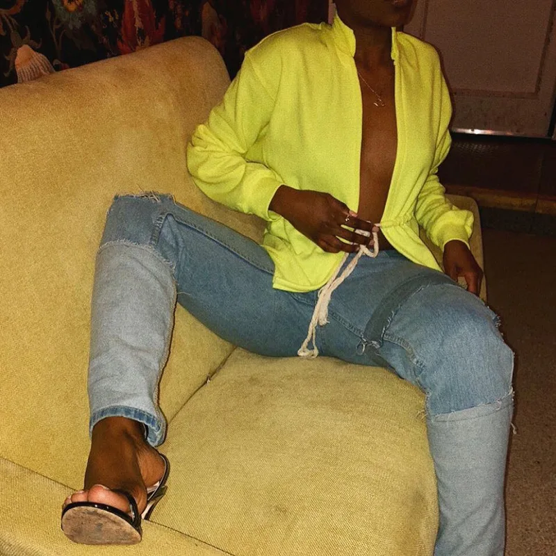 

BIIKPIIK Women Solid Sweatshirt Fashion Drawstring Long Sleeve Autumn Female Top Casual Sexy Clubwear Womens All-Match Outifits