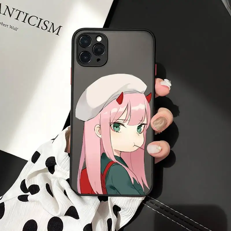 

Zero Two Darling in the FranXX Anime Phone Cases matte transparent For iphone 7 8 11 12 plus mini x xs xr pro max cover