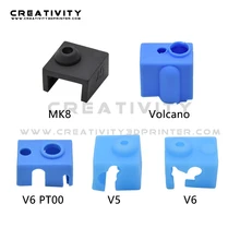 50/100PC Silicone Sock for V6 Volcano V5 J-head Hotend Extruder MK8/CR10/CR10S Heated Block Warm Keeping Cover 3D Printer Parts