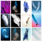 Алмазная живопись 5D сделай сам с полным напылением, животные, перо, цветная Алмазная вышивка, пейзаж, вышивка крестиком, мозаика, набор в скандинавском стиле, украшение для дома