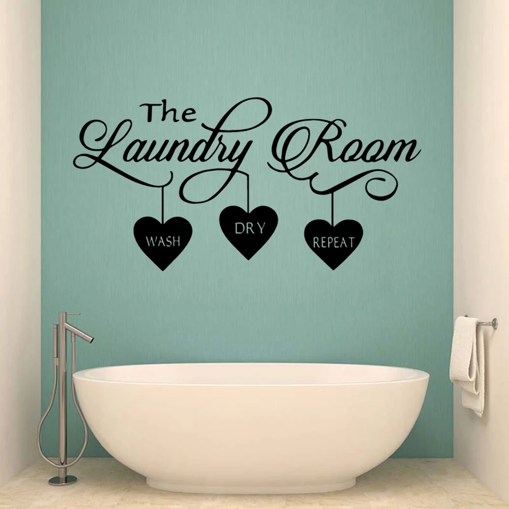 Красивая Настенная Наклейка для прачечных настенные Стикеры современная модная