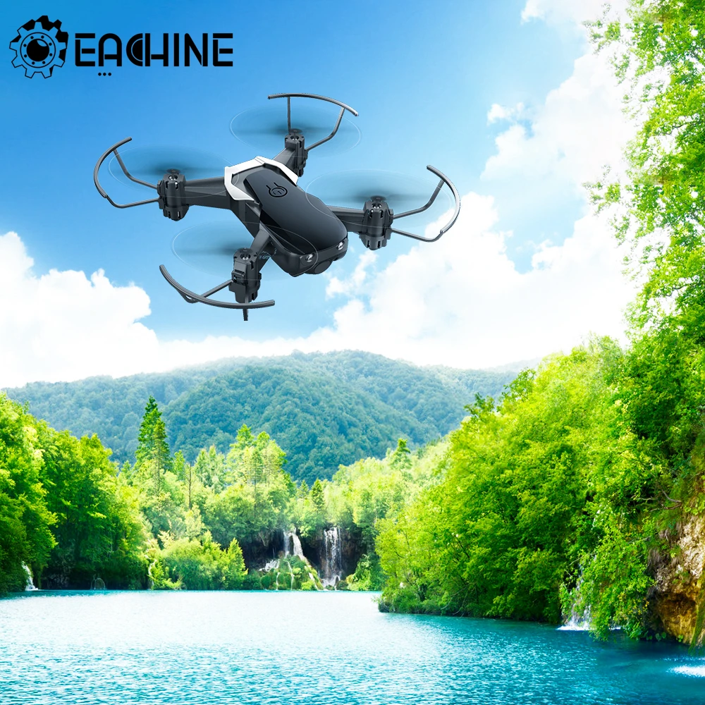 Eachine E61 мини Дрон режим удержания высоты RC Квадрокоптер RTF WiFi FPV складной Вертолет