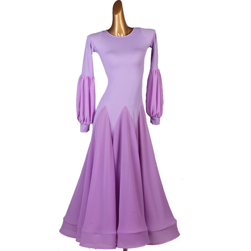 

Women's Ballroom Dance Competition Dress Modern Performance Dance Dress Lantern Sleeve