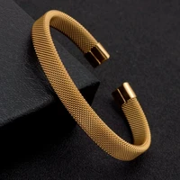 gift for girlfriend steampunk new luxury stainless steel ladies bracelet golden hollow opening junk aesthetic jewelry bracelet