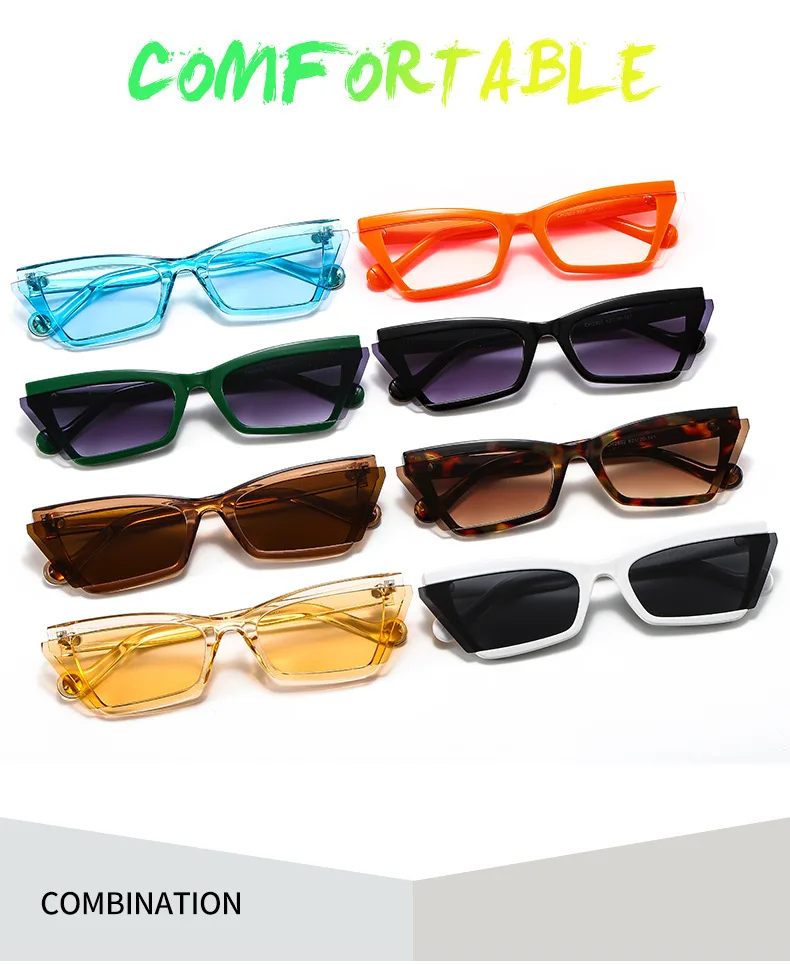 

Fashion Women Cat Eye Sunglass Men Sunglasses 2021 Shades Plastic Frame Eyewear Sun Glasses Female UV400 Shades Oculos