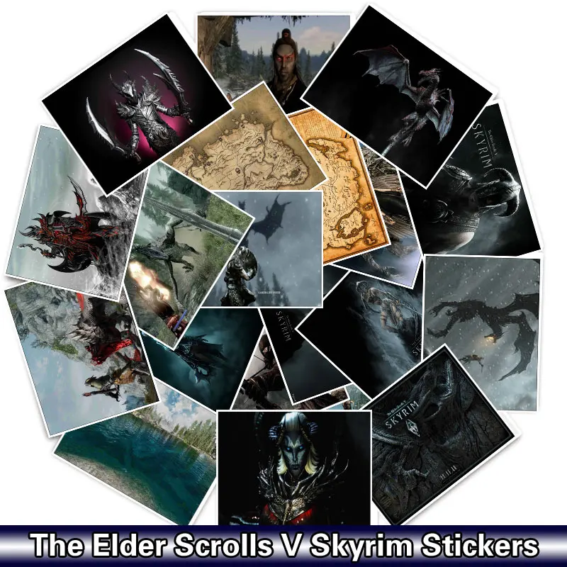 Наклейки на телефон The Elder Scrolls V Skyrim 25 шт./упак. Стикеры для телефона автомобиля