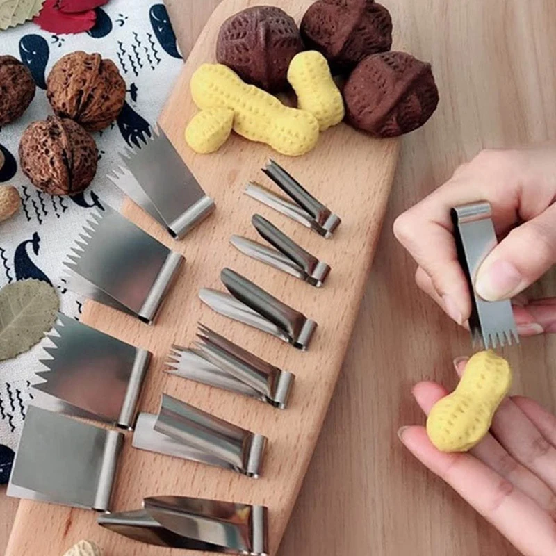 11 видов стилей грецкого ореха для пирожных отделочных работ Нержавеющая сталь