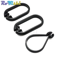 10pcspack plastic openable curtain hook ring clip glide hanging loop buckle for drapery rod bath shower window blind hanger
