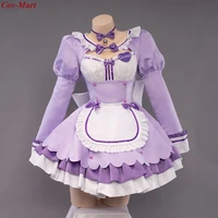new arrival game nekopara coconut cosplay costume fashion cute purple maid outfit female halloween party role play clothing s xl