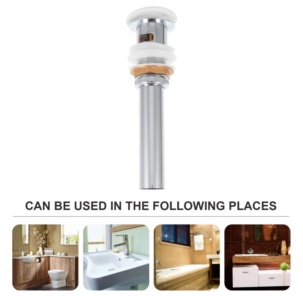 

Copper Drainer Large Cover Ceramic Washbasin Drainer Bathroom Accessories
