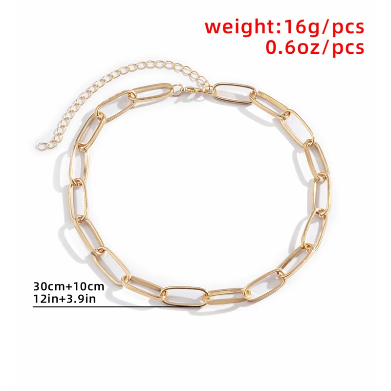 

Ailodo Punk Chain Chokers Necklace For Women Minimalist Gold Silver Color Short Statement Necklace Fashion Jewelry Girls Gift