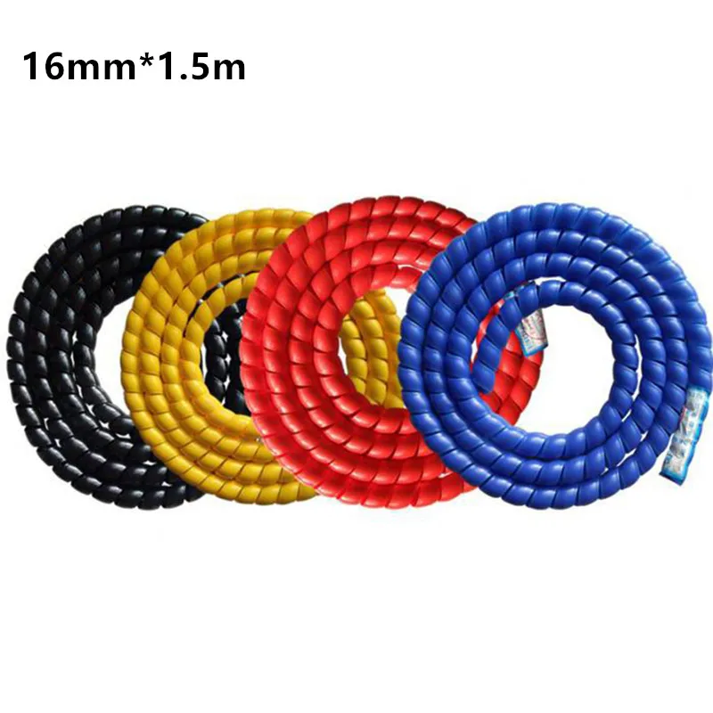 Защитная трубка для спирального провода кабеля 16 мм огнестойкая цветная