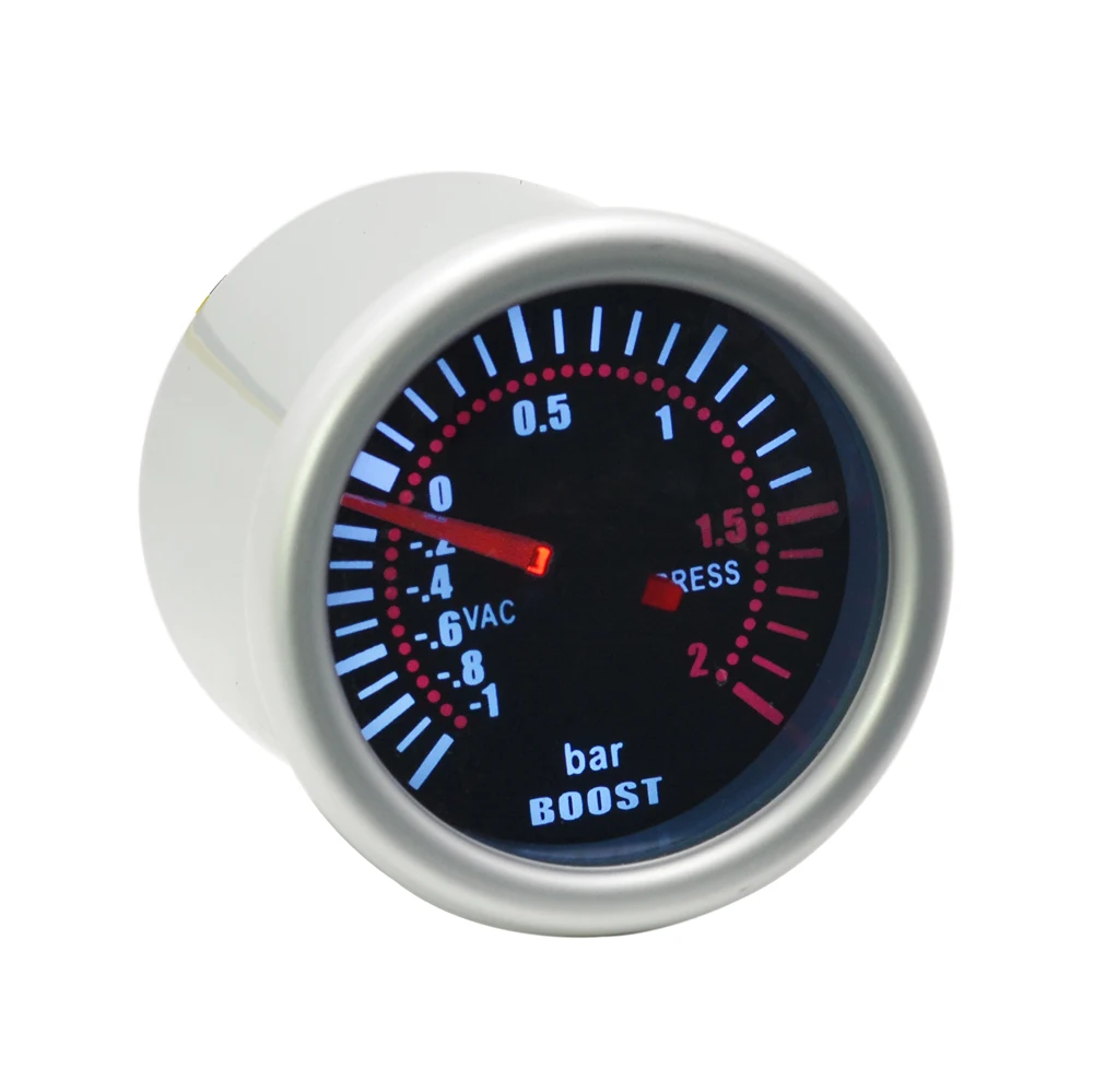 Автомобильная указка Dragon 52 мм с белой подсветкой турбо Датчик давления 1 ~ 2 Бар