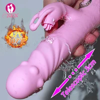 heating telescopic vibrators for women 2020 speeds stimulation licking clitoris dildo vaginal massager sex toys for adults 18