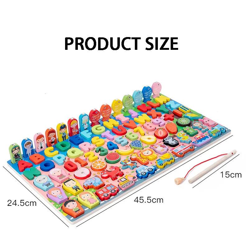 

Wooden Montessori Toys Fruit Digital Alphabet Animal Traffic Figure Matching Puzzle Preschool Busy Board Educational Kids Toys