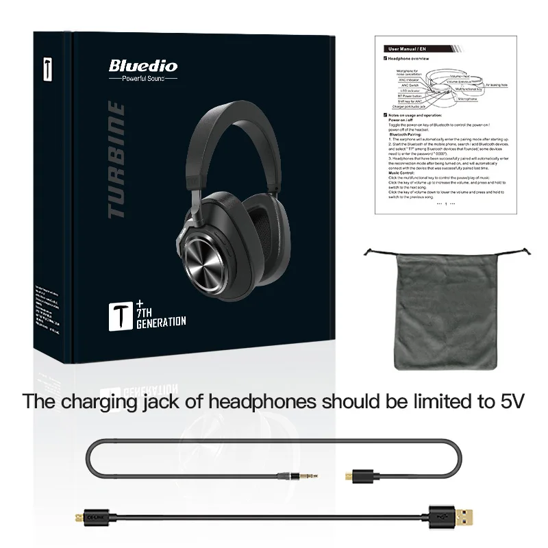Bluedio T7 Plus Bluetooth наушники определенные пользователем с активным шумоподавлением