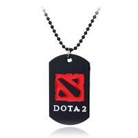 new fashion black strand chain game dota 2 necklace dota2 logo pendants defense of the ancients