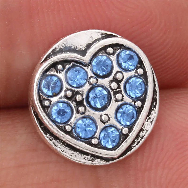 10 шт./лот смешанный стиль 12 мм кнопки ювелирное изделие любовь сердце защелки для