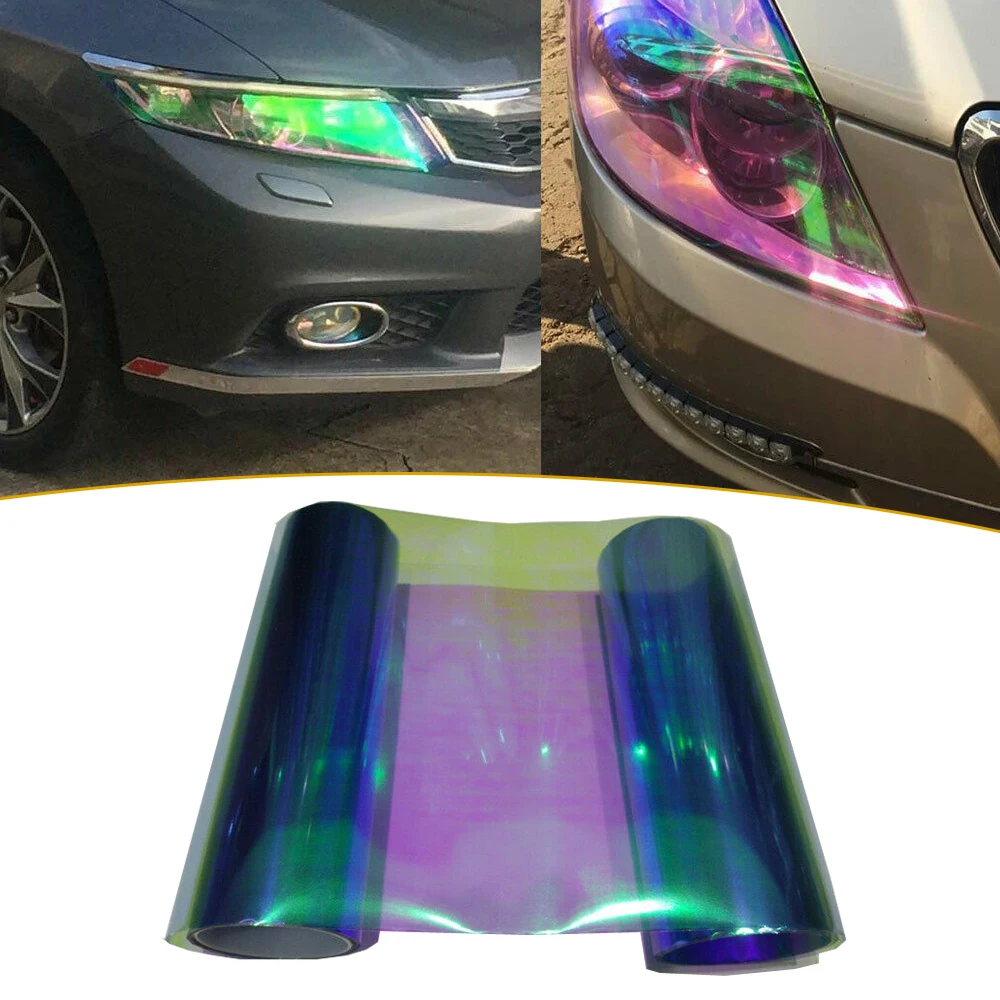 Chameleon Car Headlight Taillight Fog Light Tint Protector Film Wrap Decals Sticker Changing Color Car Styling Car Accessories