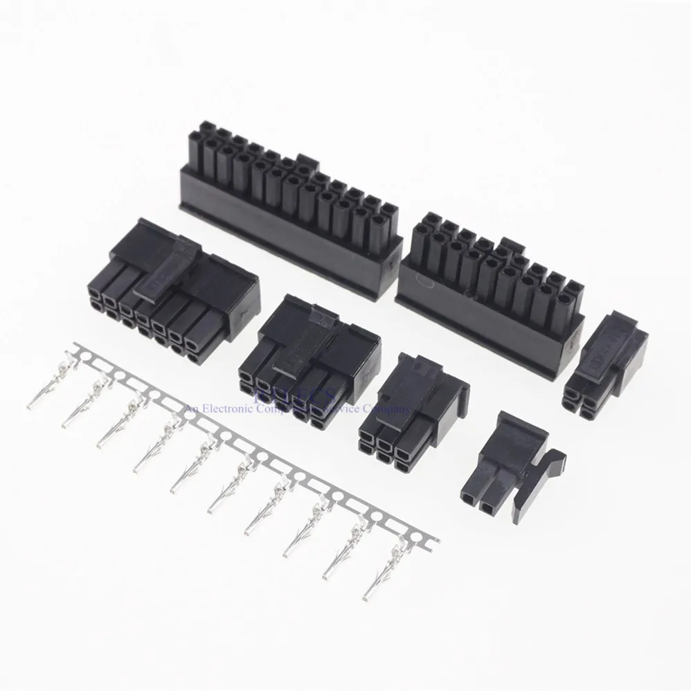 10 комплектов 3 0 мм Micro Fit штепсельная розетка корпус 2 Pin 4 6 8 12 14 16 18 20 22 24 P оболочка +