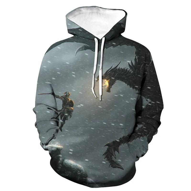 

Fashion Game Hoodies The Elder Scrolls Skyrim 3D Printed Hooded Sweatshirt Pullover Men Women Sports Casual Hip Hop Hoodie Tops