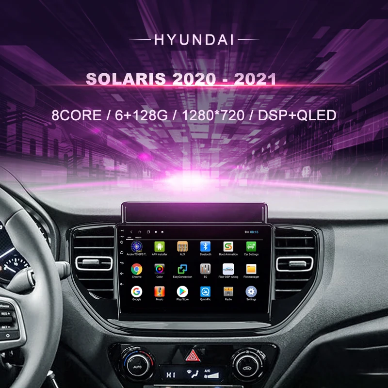 

Car DVD For Hyundai Solaris 2020 - 2021 Car Radio Multimedia Video Player Navigation GPS Android9 Double Din