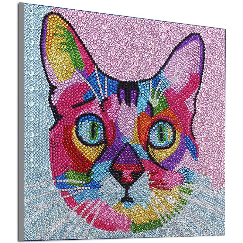 

5D DIY Special Shaped Partial Drill Cats Diamond Painting Rhinestones Cat Diamond Embroidery Cross Stitch Diamond Mosaic