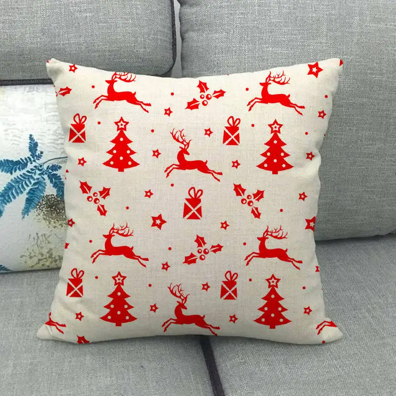 Простые льняные/Хлопковые наволочки с двойным рисунком 45 см * для диванной