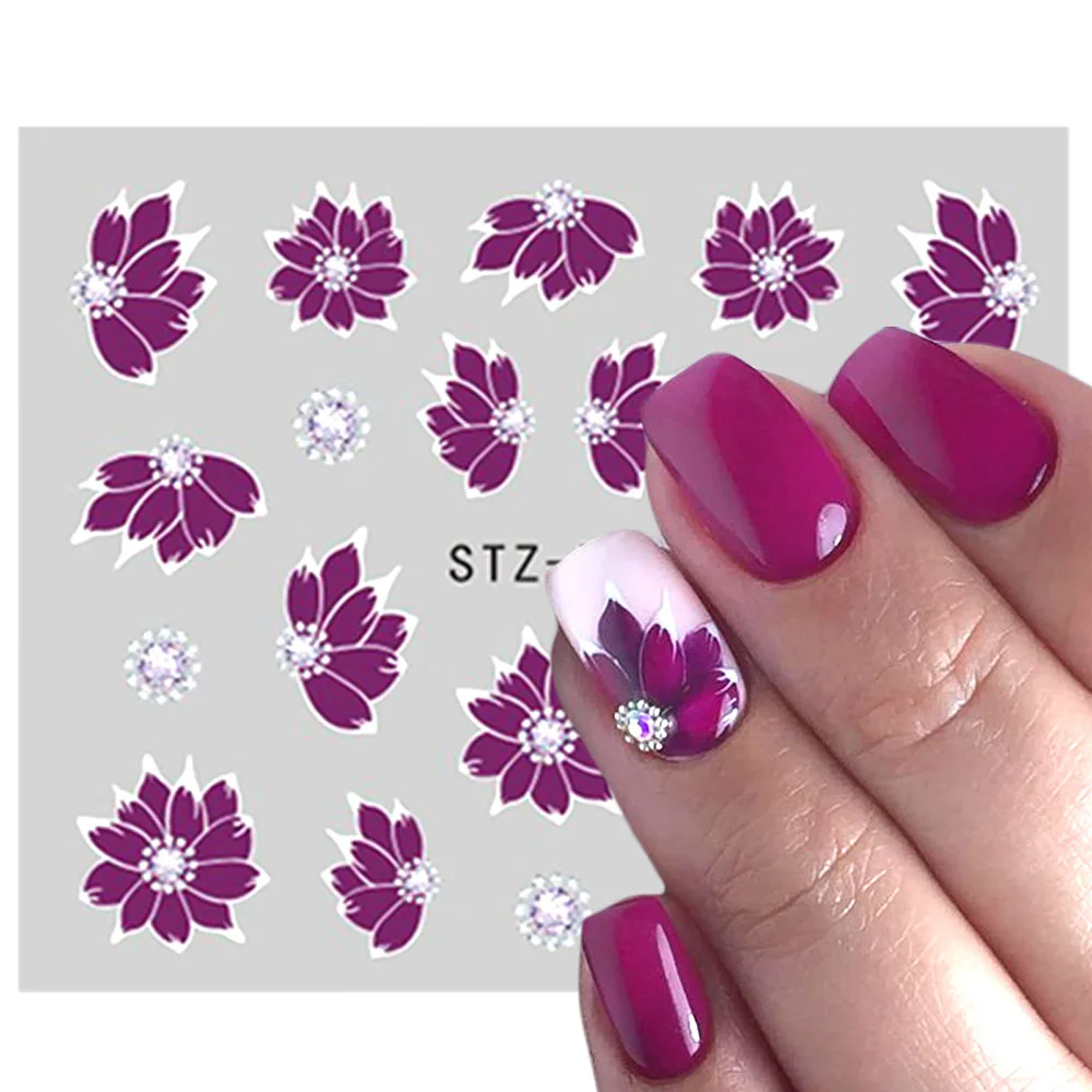 Full Beauty Nail Art Sticker Flower Cartoon Water Transfers Decals Fancy Pattern Design Watermark Slider Decoration TRSTZ766-770