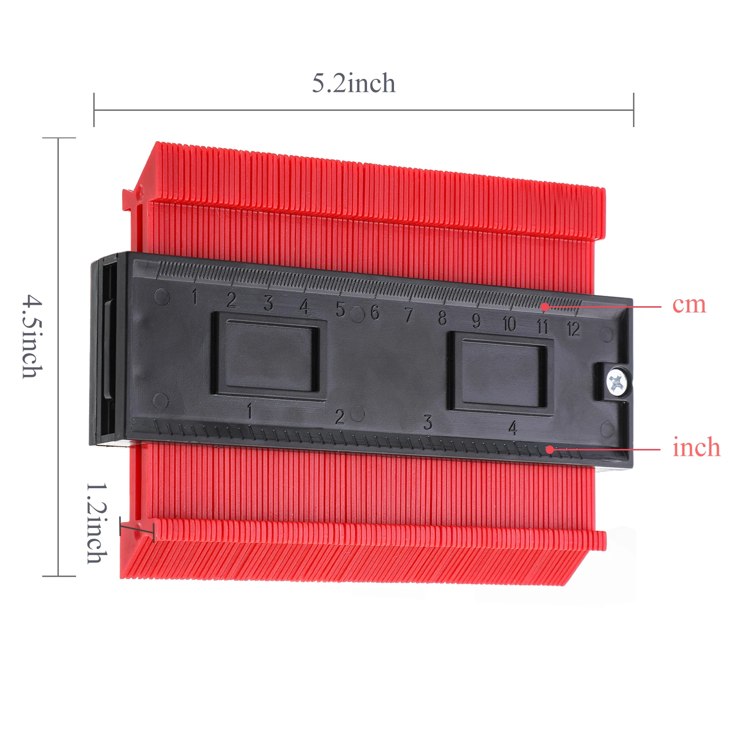 Multi-functio Contour Gauge Tiling Laminate Tiles Edge Shaping Wood Measure Ruler ABS Duplicator 5/10 inch | Инструменты