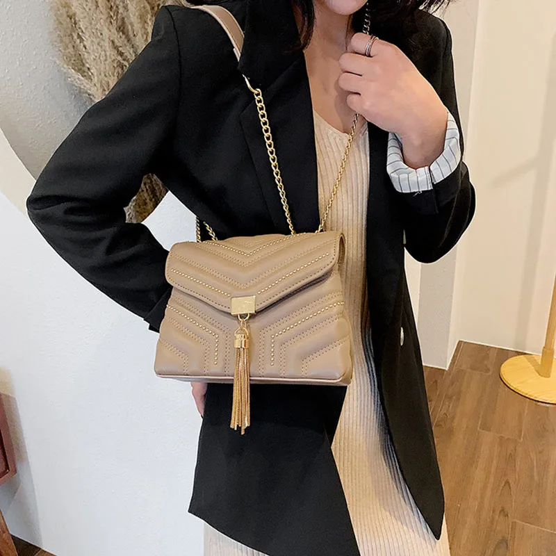 MSGHER Vintage Leather Mini Crossbody Bags For Women 2020 Chain Design Quality Shoulder Messenger Female Travel Handbags | Багаж и сумки