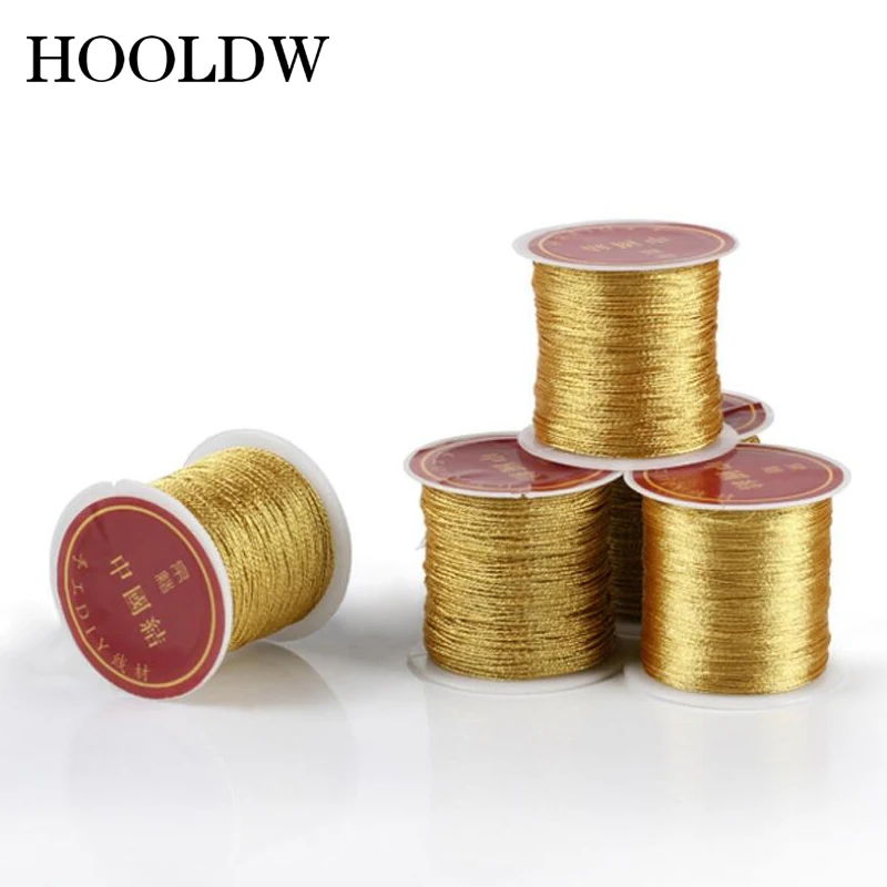 Высококачественный шнур золотого и серебряного цвета 0 2 мм 4 6 8 1 нейлоновый нить