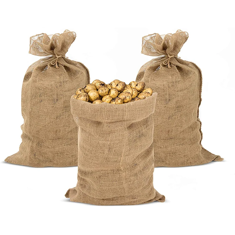 

Recycle Burlap Bag Jute Rope Linen Large Bags Potato storage Sack Race Kids Perfect Lawn Yard Outdoor Birthday Party Game