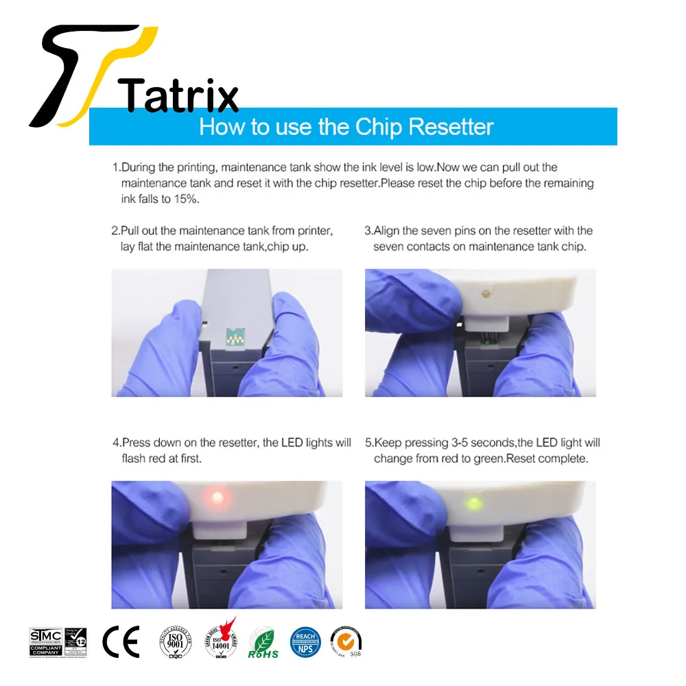 Tatrix T5820 Ресеттер чипа резервуара для чернил