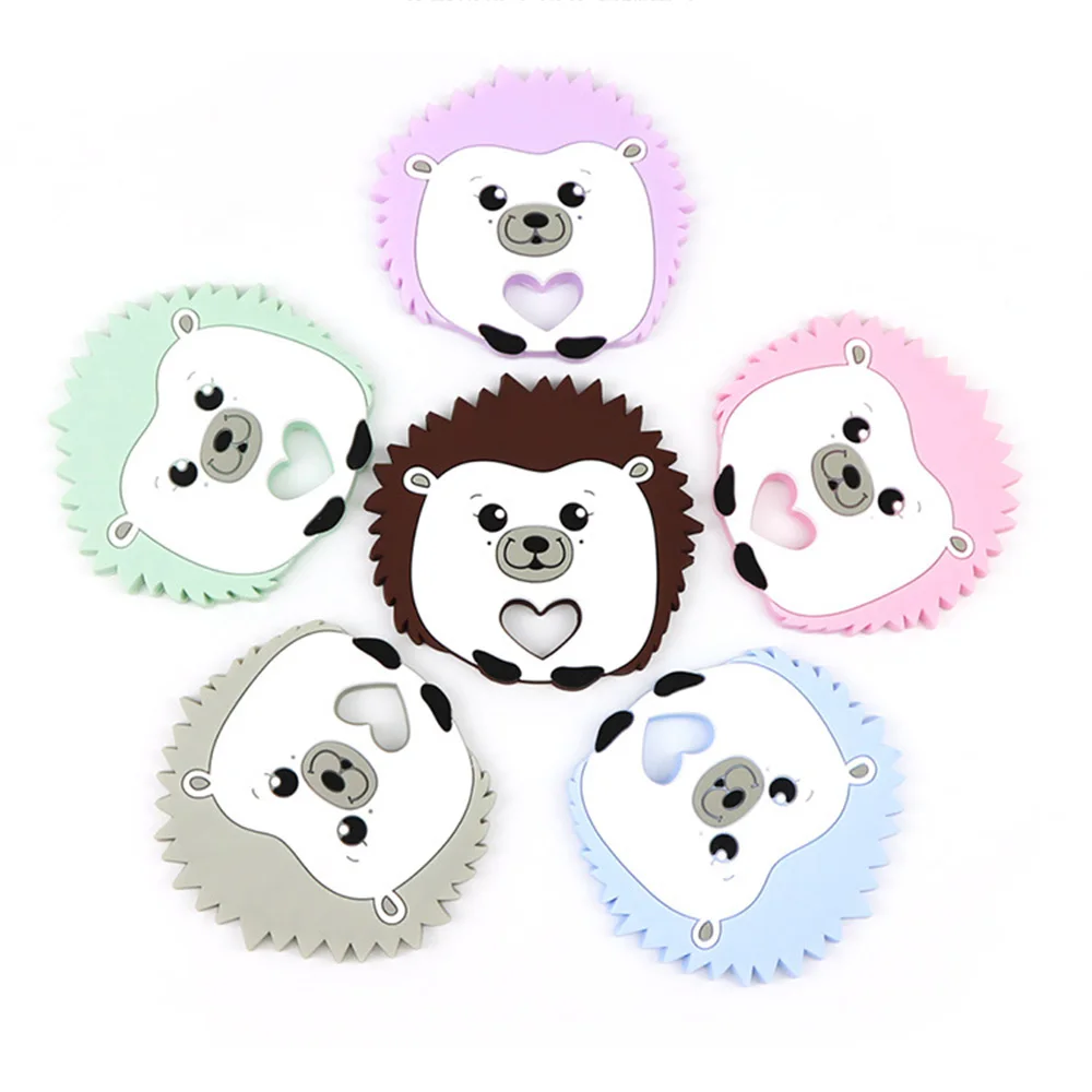 

Baby Silicone Teether Cartoon Animal Hedgehog Tooth Kids Molar Tooth BPA Free Infant Silicone Chew Charms Toddle Teething Toys