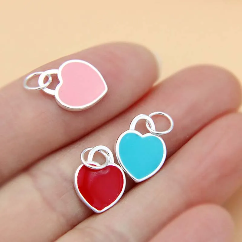 Подвеска в виде сердца из серебра 925 пробы для ожерелья браслета - купить по