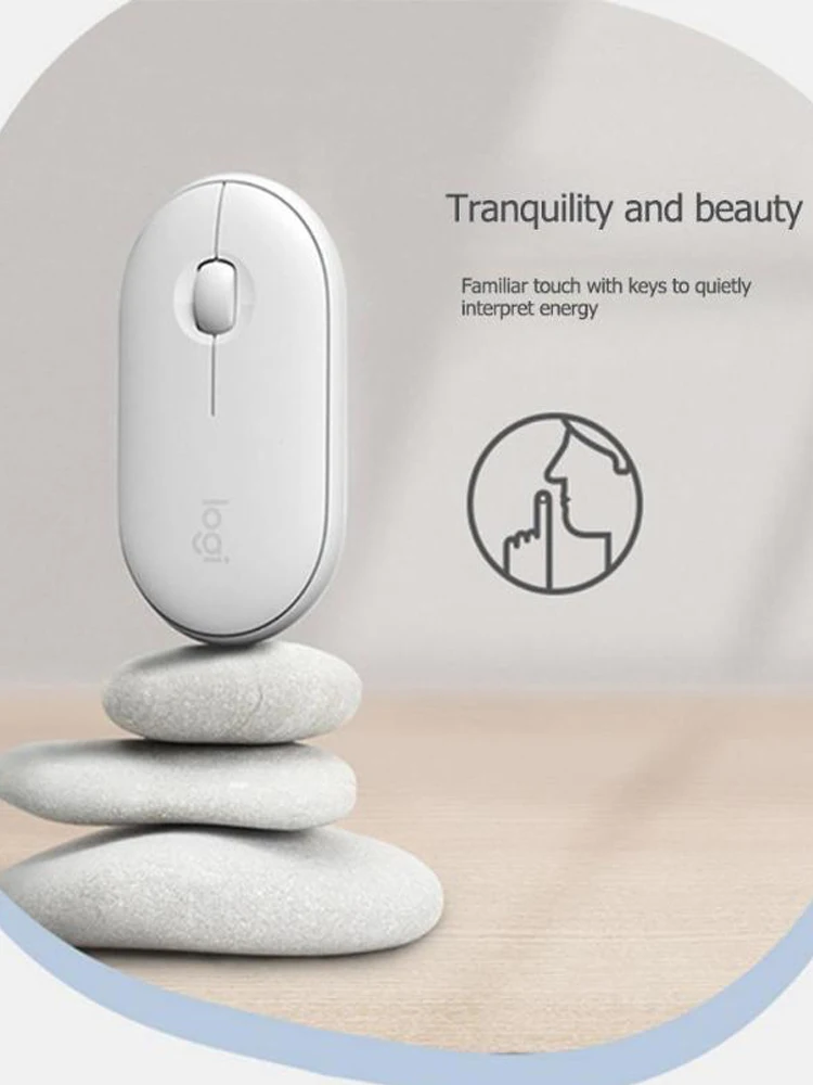 Мышь Logitech Pebble Wireless 1000DPI Высокоточная оптическая синяя зеленая розовая Бесшумная