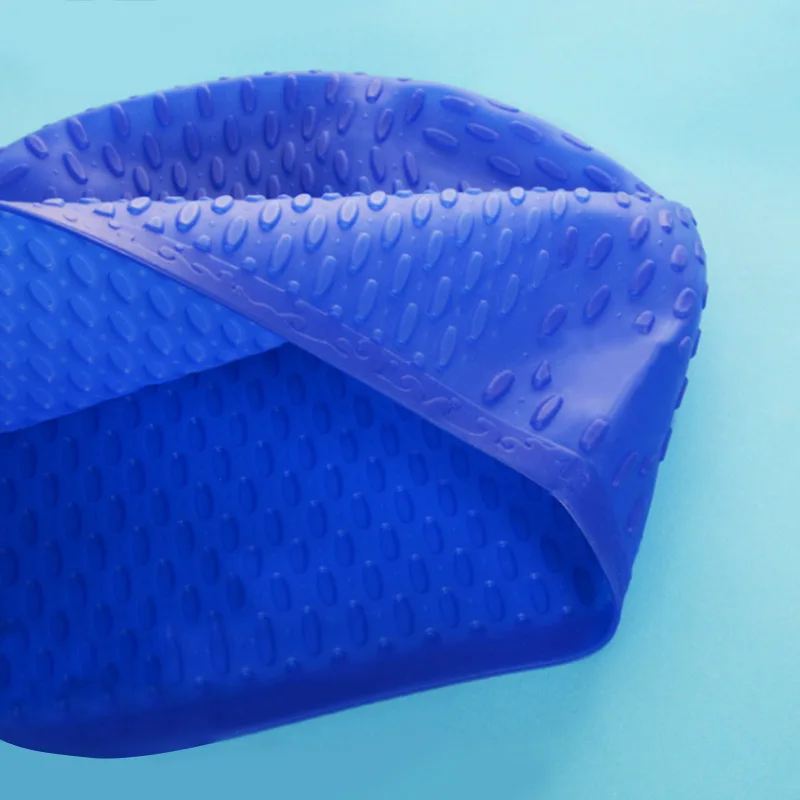 

1 Piece Men Women Elastic Silicone Swimming Caps Lady Swim Pool Cap Waterproof Long Hair Adult Swim Hat