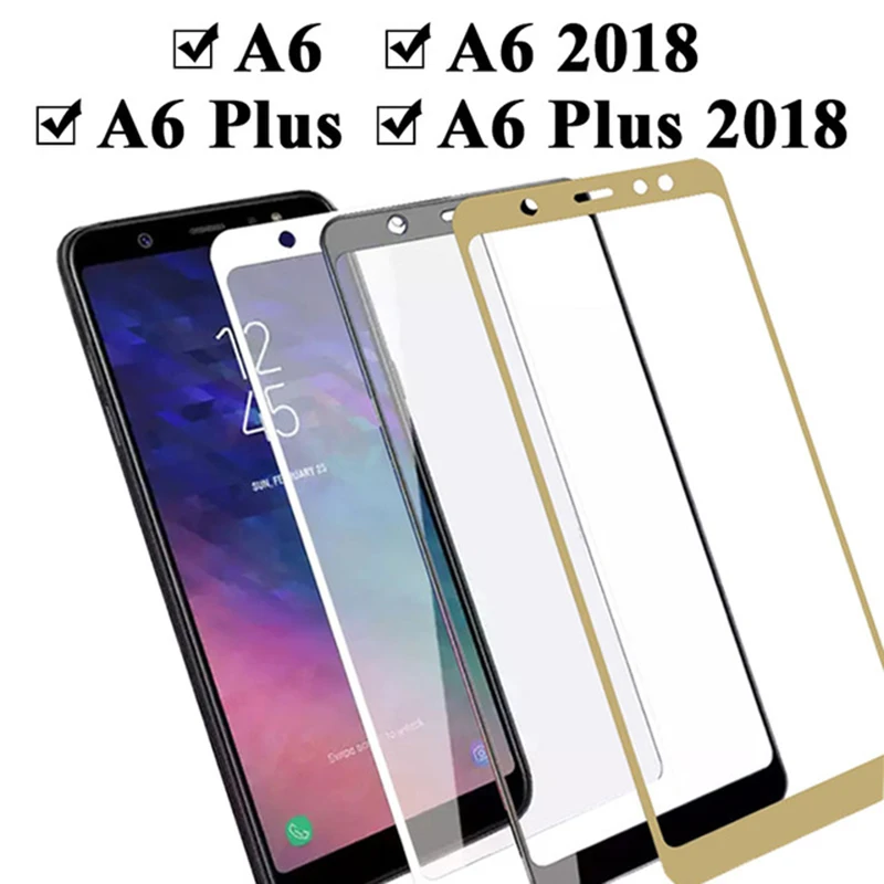 2pcs tempered glass for samsung galaxy a6 plus 2018 screen protector for samsung a 6 plus 6plus a6plus 2018 protective glas film free global shipping