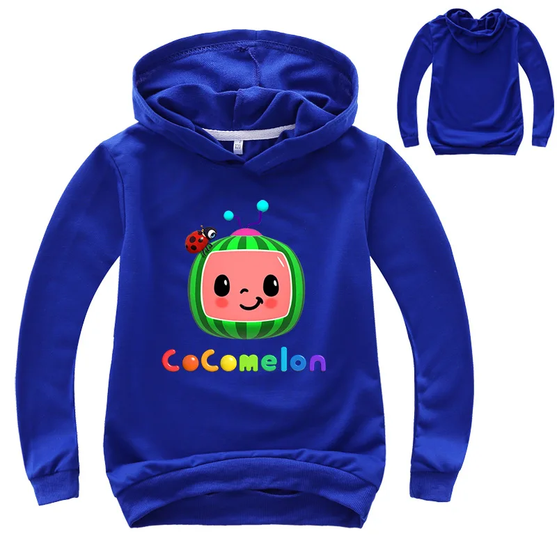 

2021 Family TV Cocomelon JJ Hoodie Baby Boys Sweatshirts Kids Cartoon Ladybug Watermelon Clothes Girls Casual Long Sleeve Coats