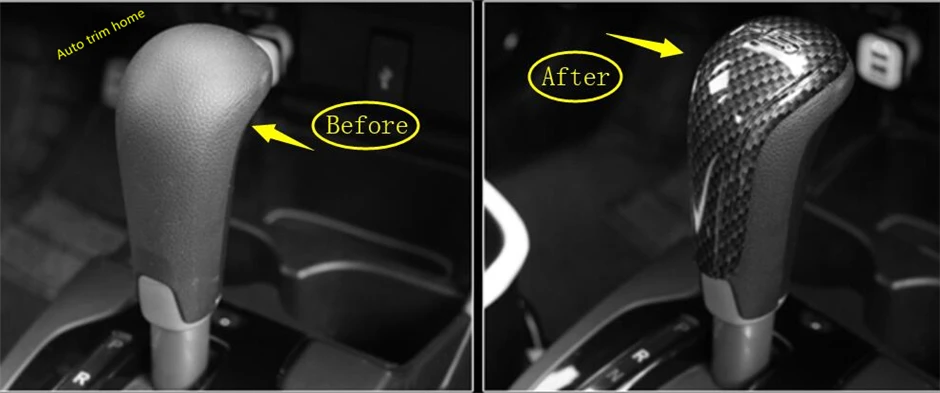 Lapetus Gear Shift Head Knob Handball Cover Trim Fit For Honda FIT JAZZ 2014 - 2019 Auto Accessories ABS Carbon Fiber Look | Автомобили и
