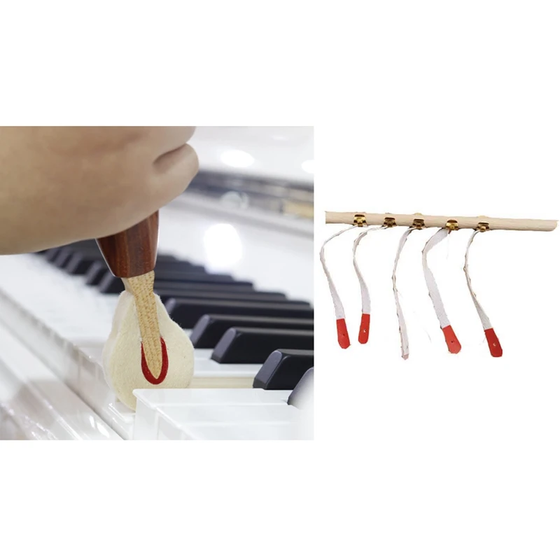 50 Pcs Piano Bridle Straps Standard Style &amp 1x Tuning Key Assist Jarring Hammer with Felt Head |