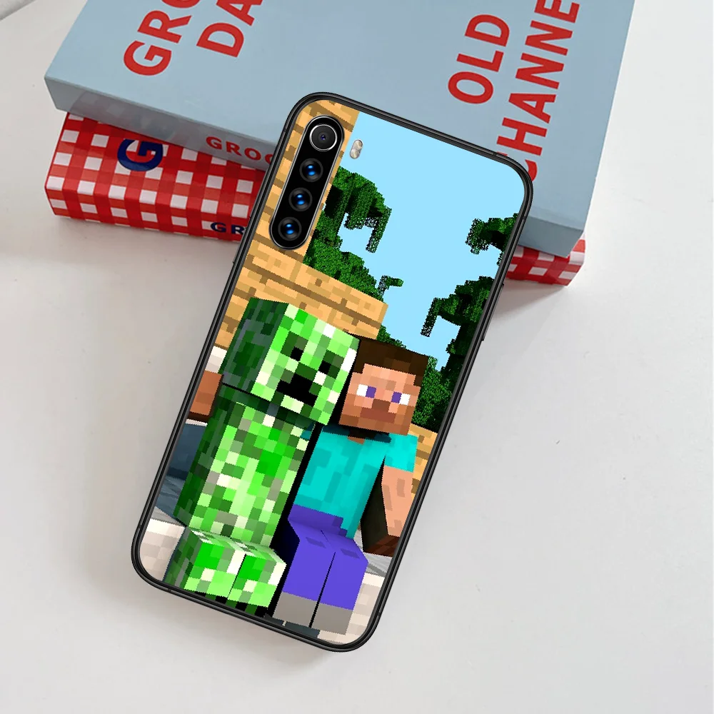 

Mini World Sandbox Game Steve Phone Case For Xiaomi Redmi Note 7 8 8T 9 9S 4X 7 7A 9A K30 Pro Ultra black Waterproof 3D Etui