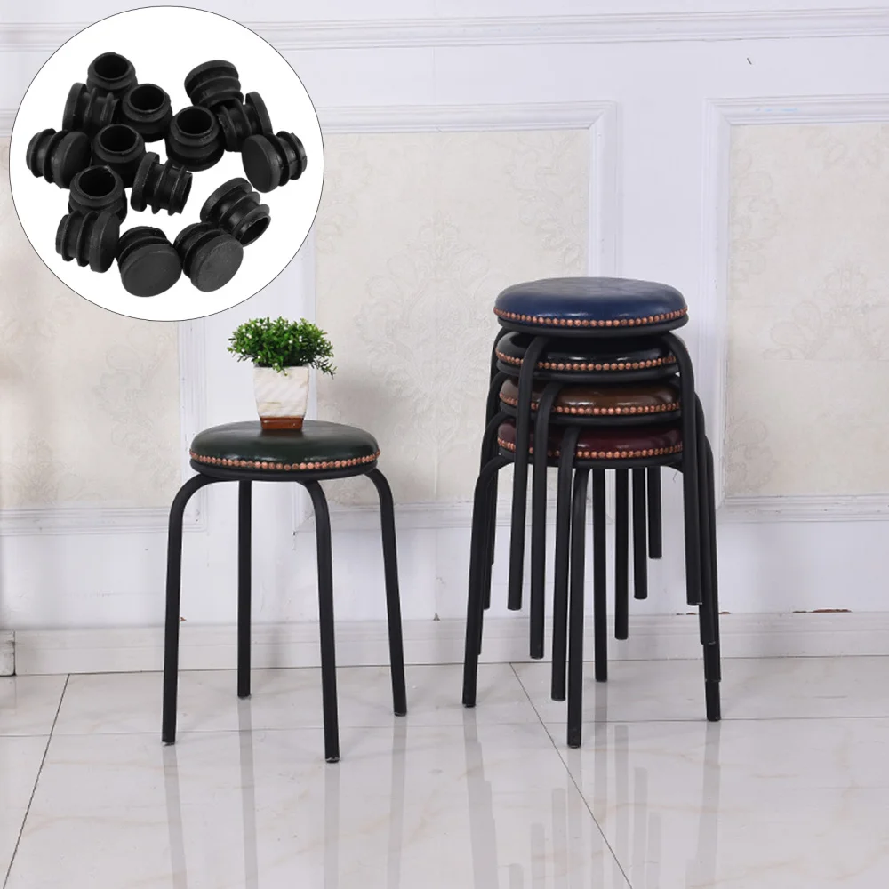 

100pcs 25mm Round Cover Furniture Leg Plug Blanking End Caps Tube Bung