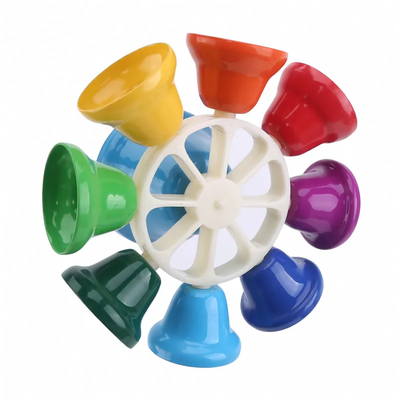 

Colorful 8 Note Percussion Bell Hand Bell Musical Toy Children Baby Early Education Musical Instrument for Kids