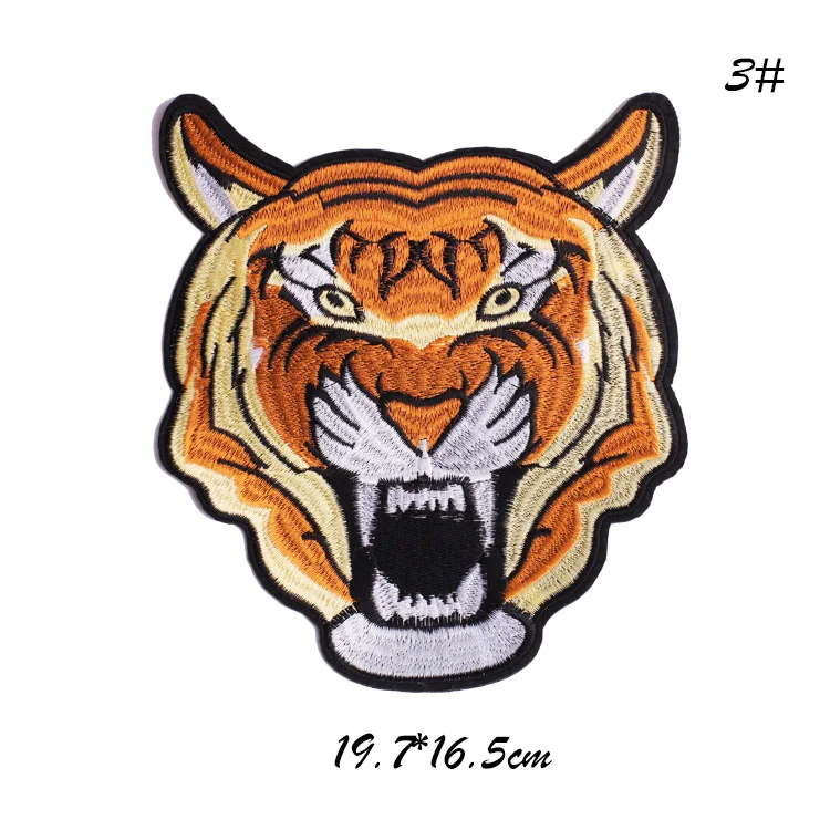 GUGUTREE embroidery big tiger patches animal badges applique for clothing ZK-105 | Дом и сад