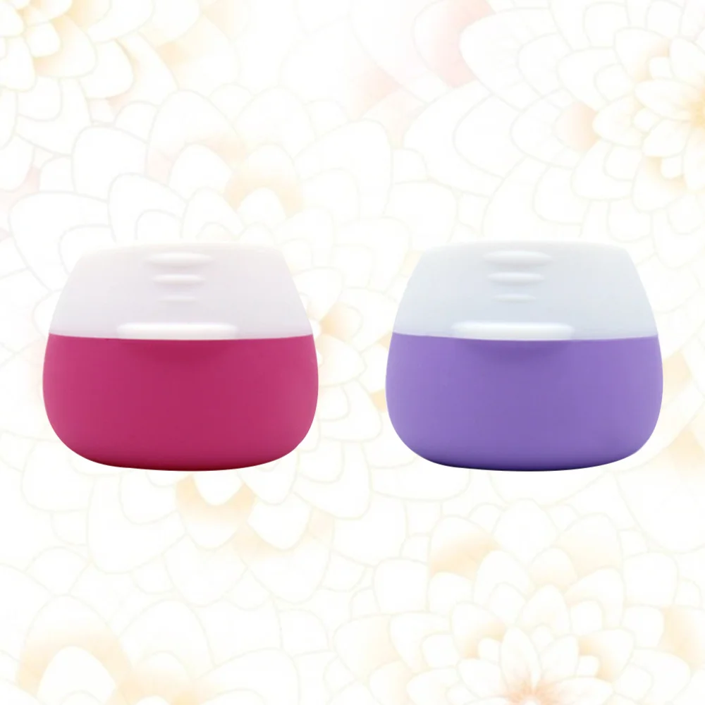 

4pcs 20ml Portable Cream Bottle Silicone Cream Bottle Cosmetic Dispensers Bottle Empty Refillable Travel Accessory (Red, Purple,